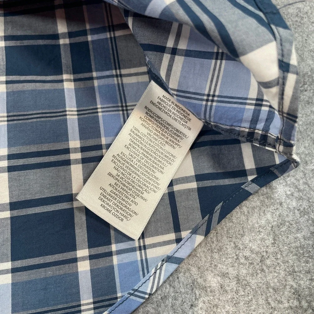 Ralph Lauren Natural Stretch Boys Shirt XL/TG (18-20) Plaid Long Sleeve